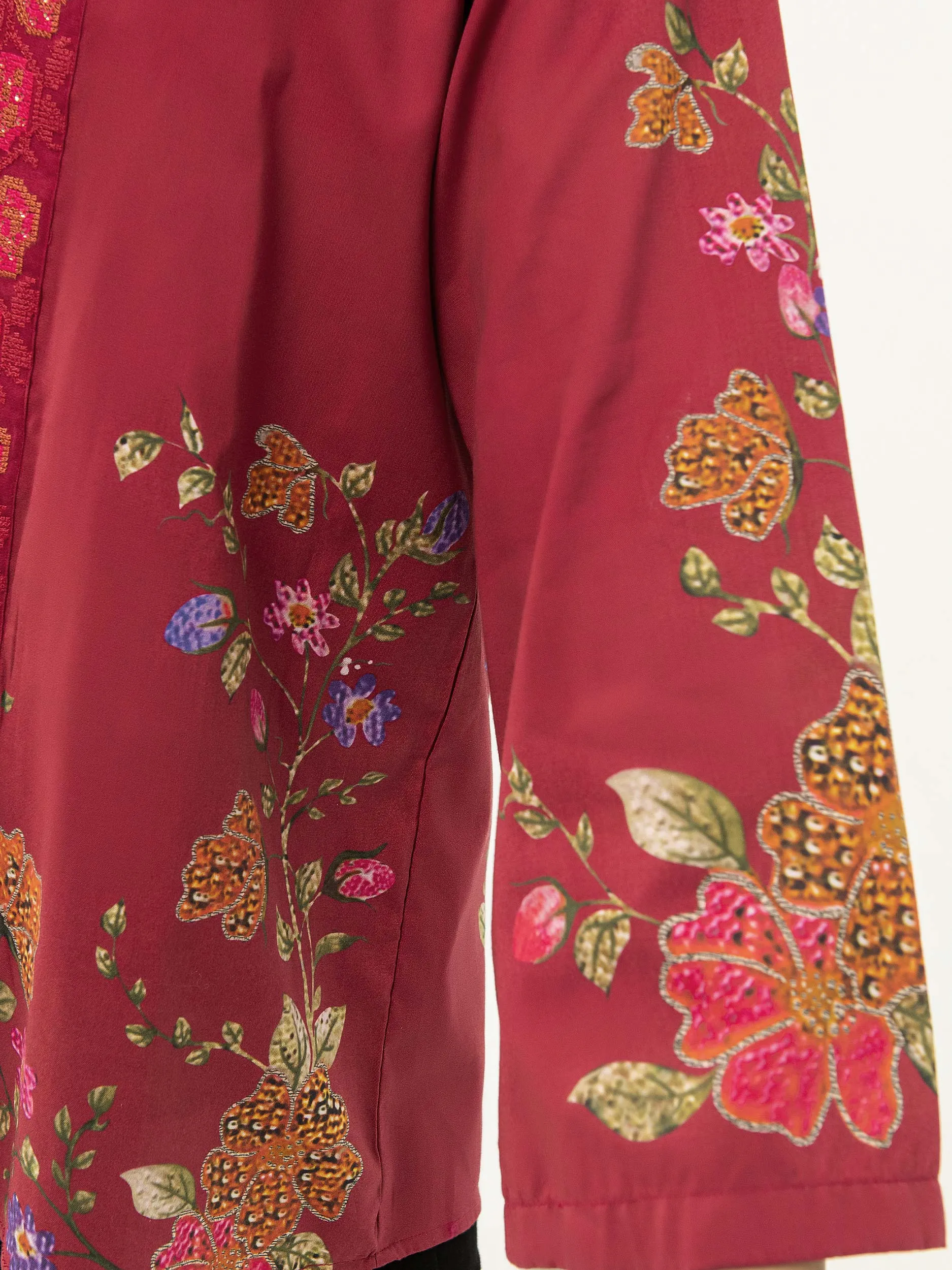 2 Piece Embroidered Winter Cotton Cardigan