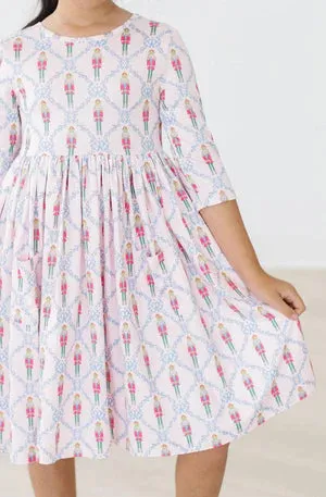 3/4 SLEEVE NUTCRACKER TWIRL DRESS