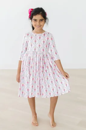 3/4 SLEEVE NUTCRACKER TWIRL DRESS