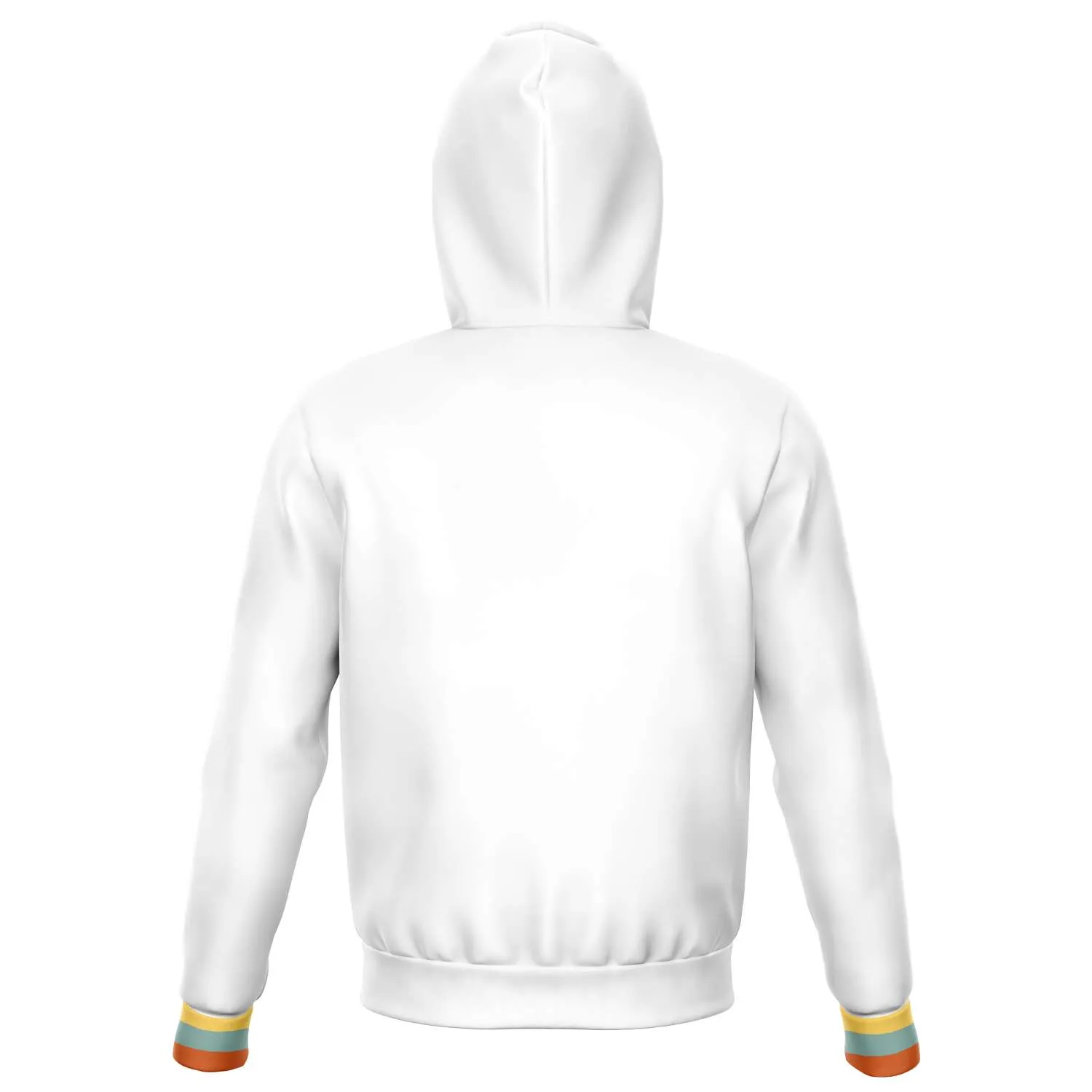 70s Retro Stripe Zip Up Hoodie, Groovy White Front Zipper Pocket Men Women Unisex Adult Aesthetic Graphic Cotton Hooded Sweatshirt