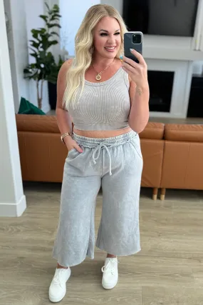 Acid Wash Wide Leg Sweatpants in Ash Sleet - 4/10/2024