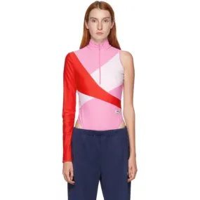 adidas LOTTA VOLKOVA Pink Colorblocked One Sleeve Bodysuit