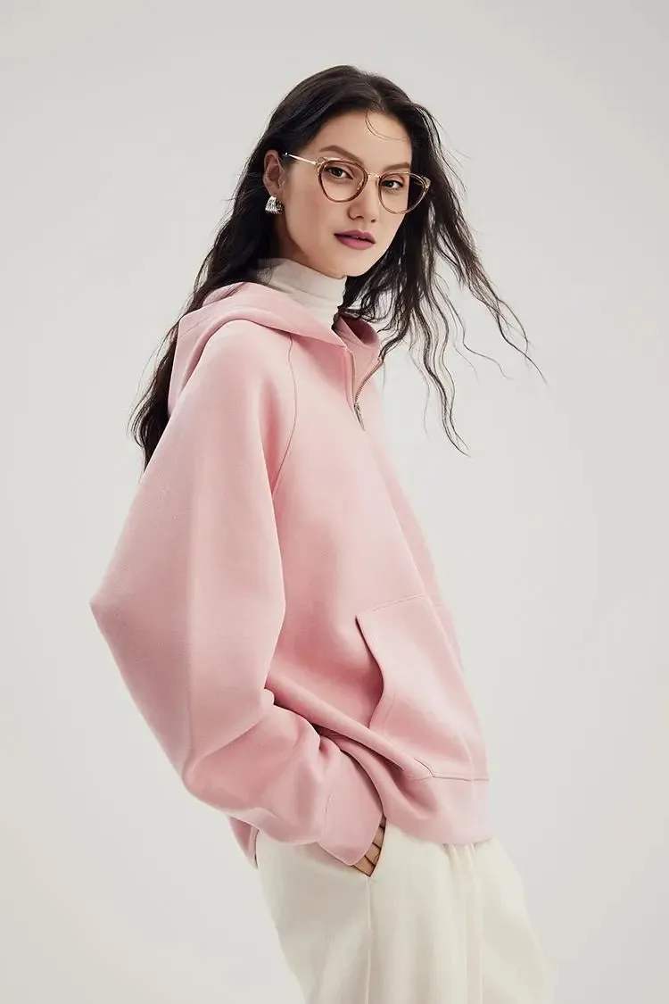 Air Layer Oversized Half Zip Hoodie