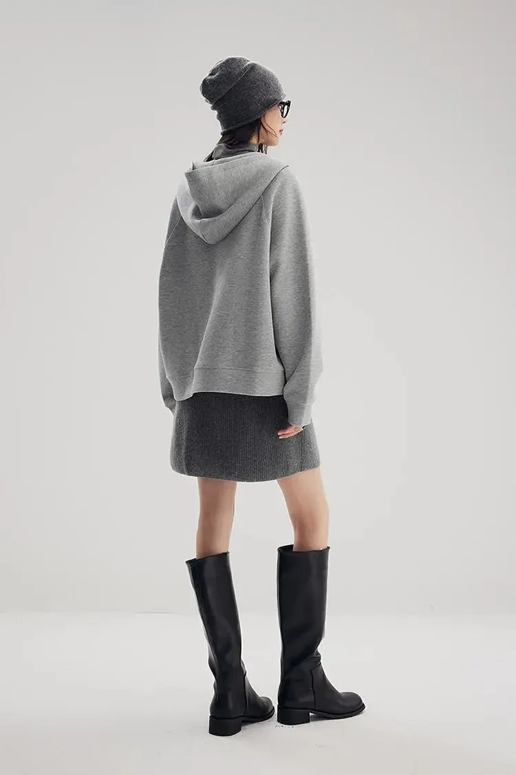 Air Layer Oversized Half Zip Hoodie