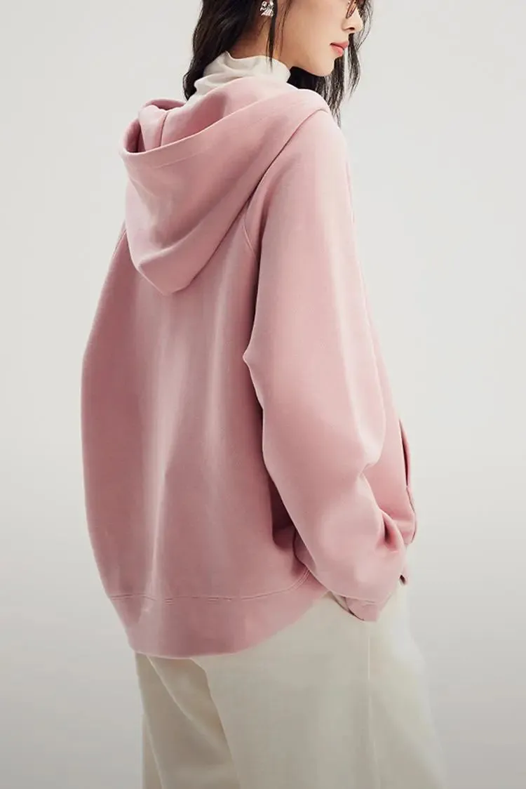 Air Layer Oversized Half Zip Hoodie