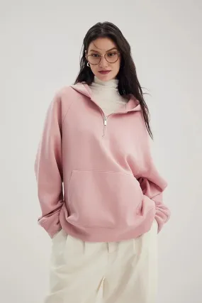 Air Layer Oversized Half Zip Hoodie