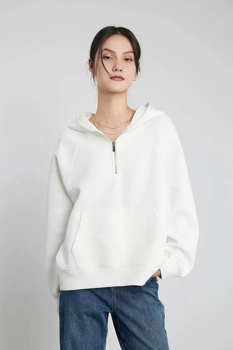 Air Layer Oversized Half Zip Hoodie