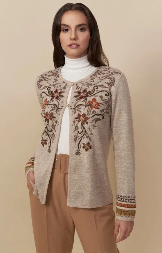Alpaca Blend Cardigan Buttoned - reversible cg03