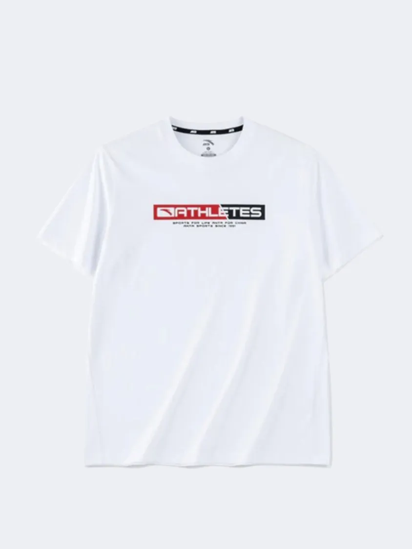 Anta Men Training T-Shirt White/Red/Black