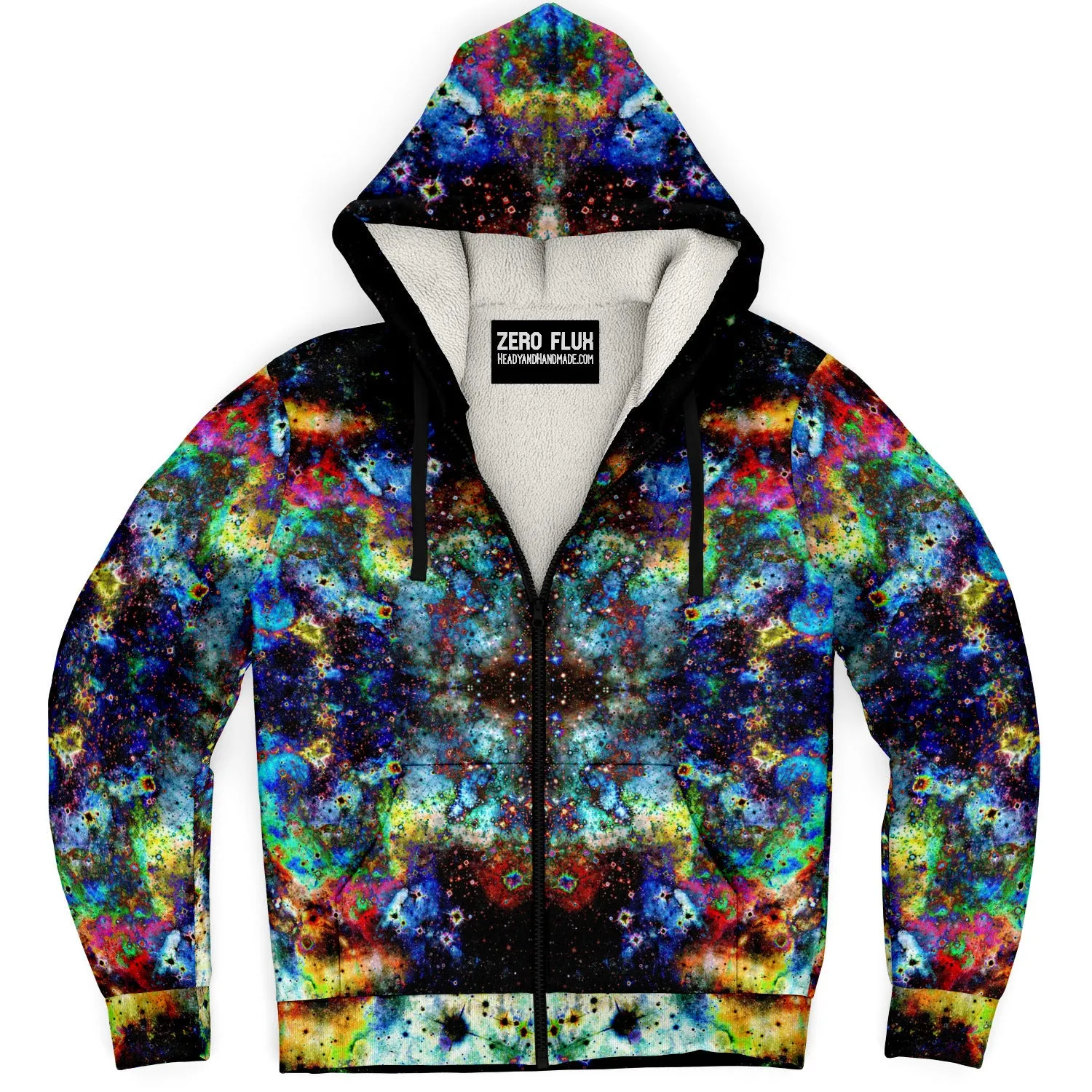 Apoc Psychedelic Fleece-Lined Zip-Up Hoodie