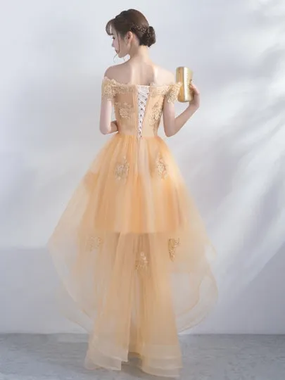Appliques Beading Bowknot Homecoming Dress