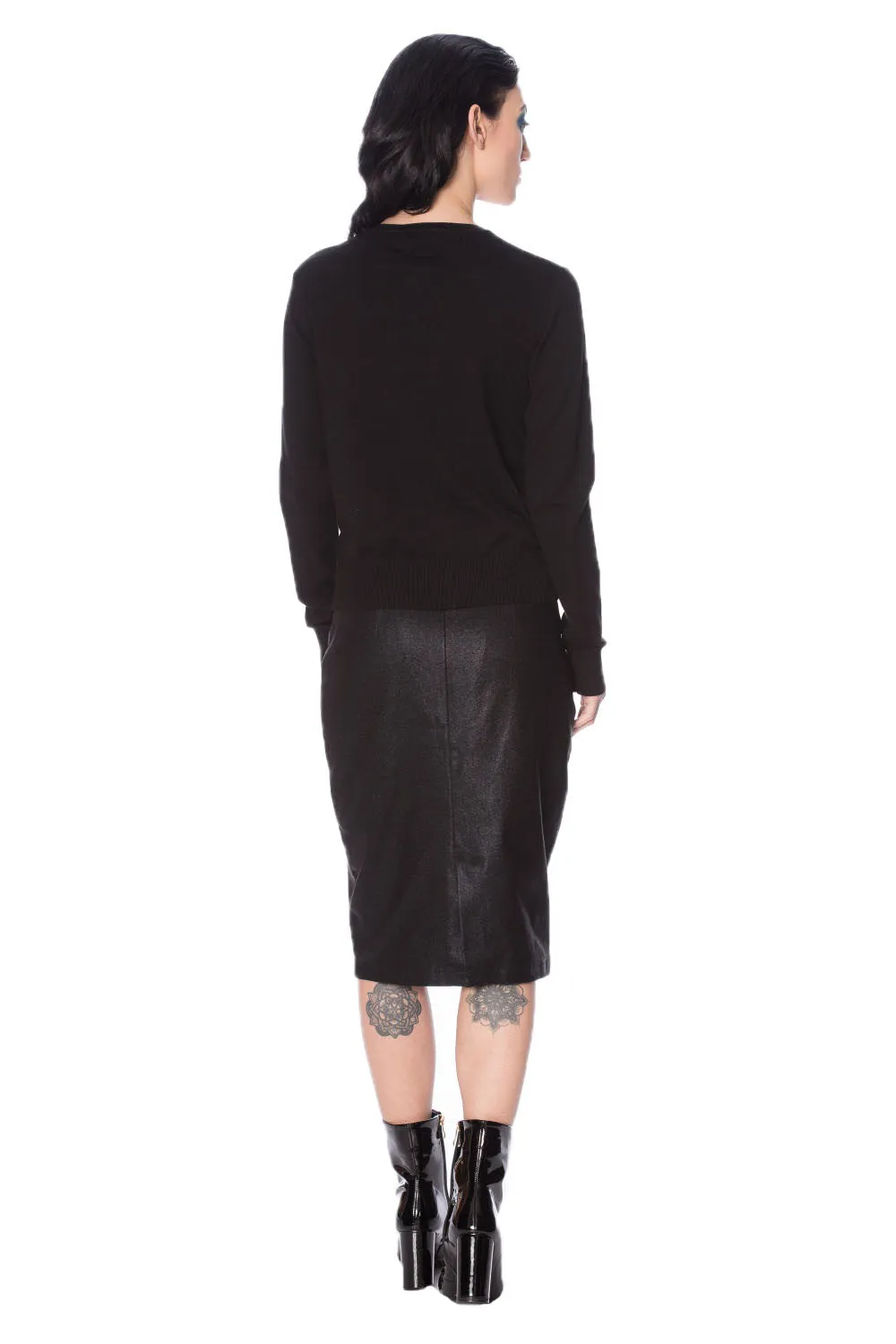 Banned Alternative Black Lace Bat Cardigan