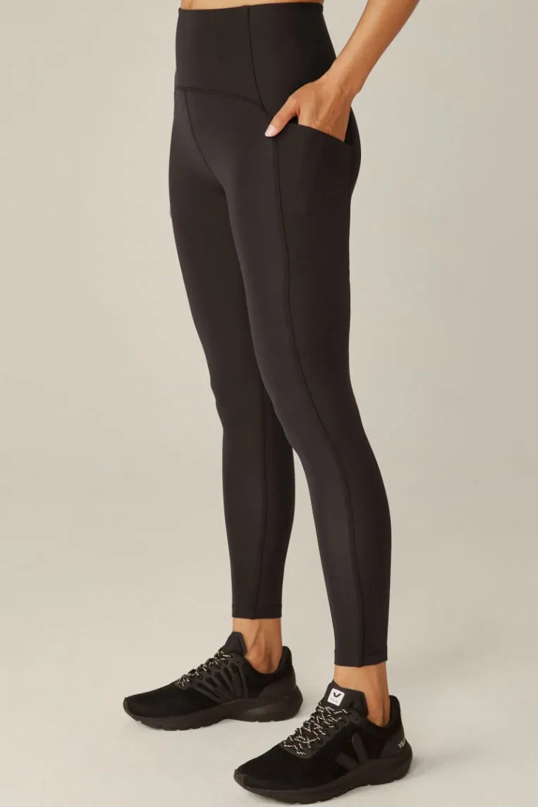 Beyond Yoga Powerbeyond Pocket Midi Legging- Black