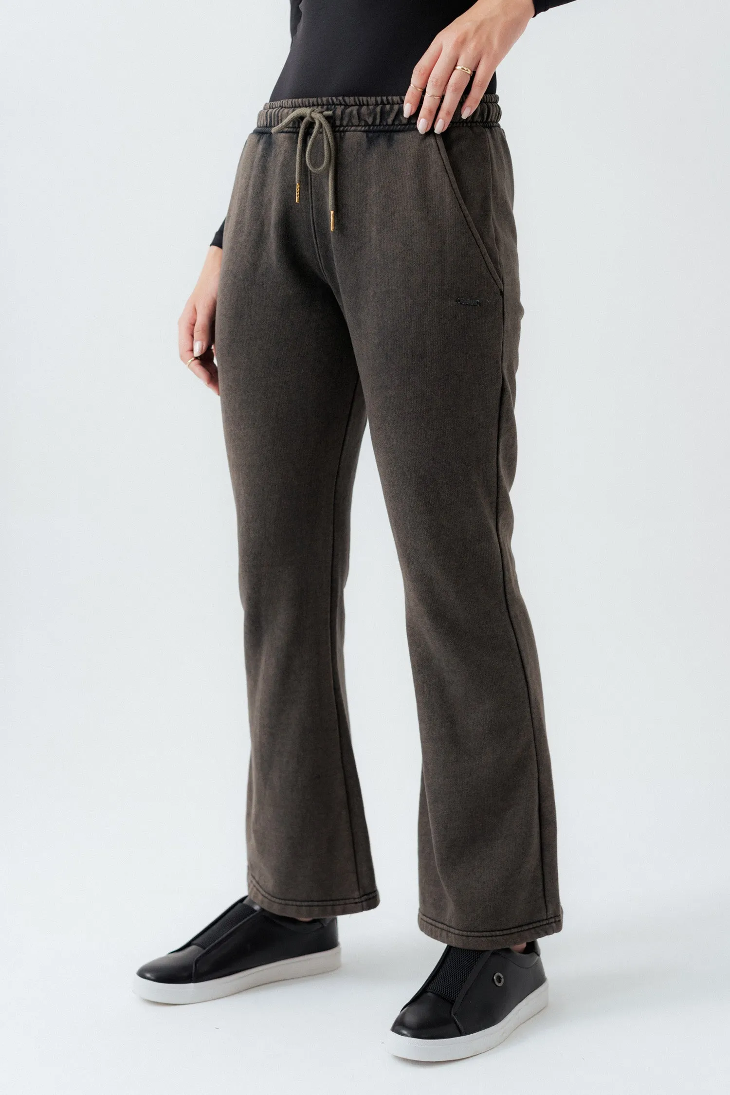 Black Flared Fit Sweatpants