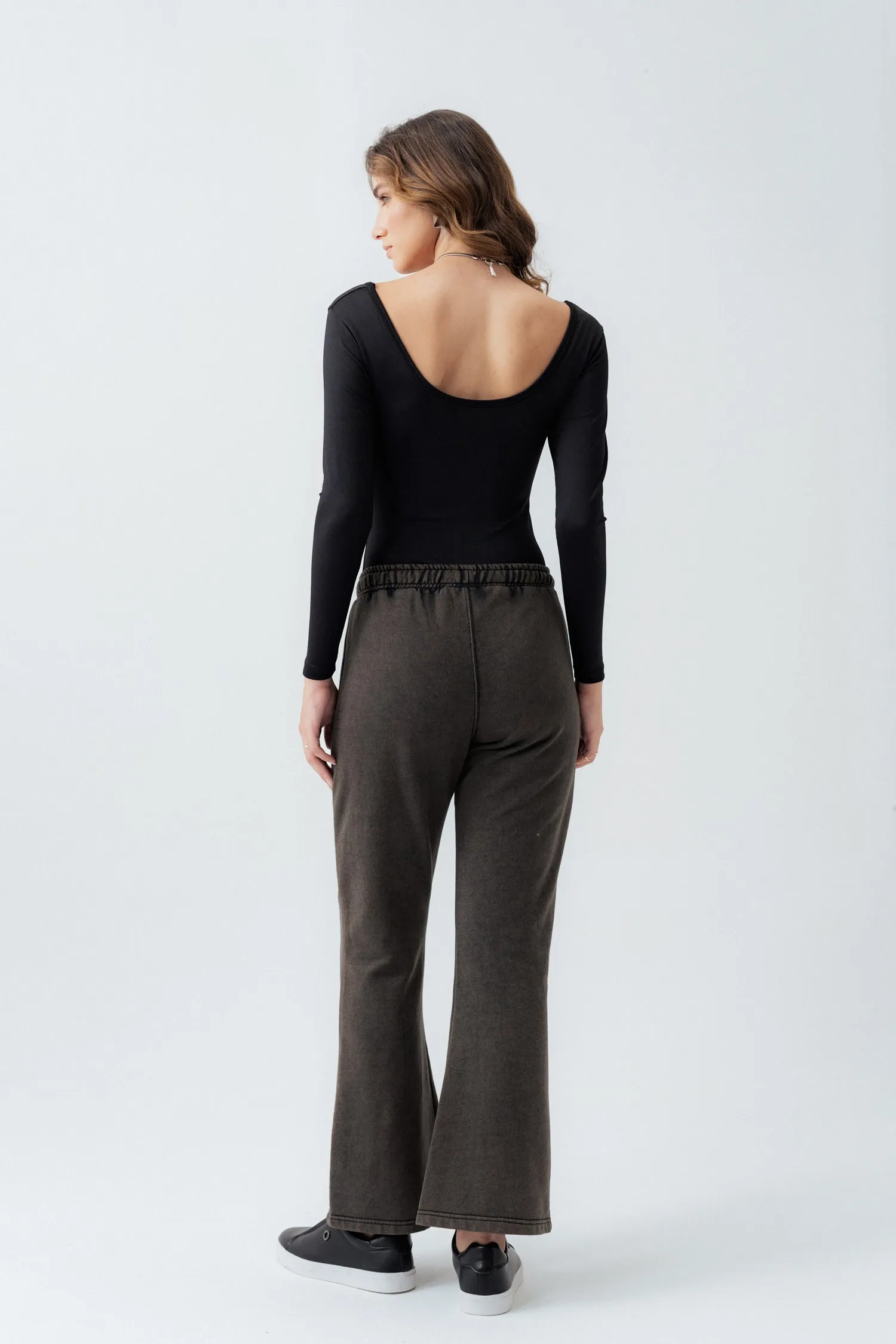Black Flared Fit Sweatpants