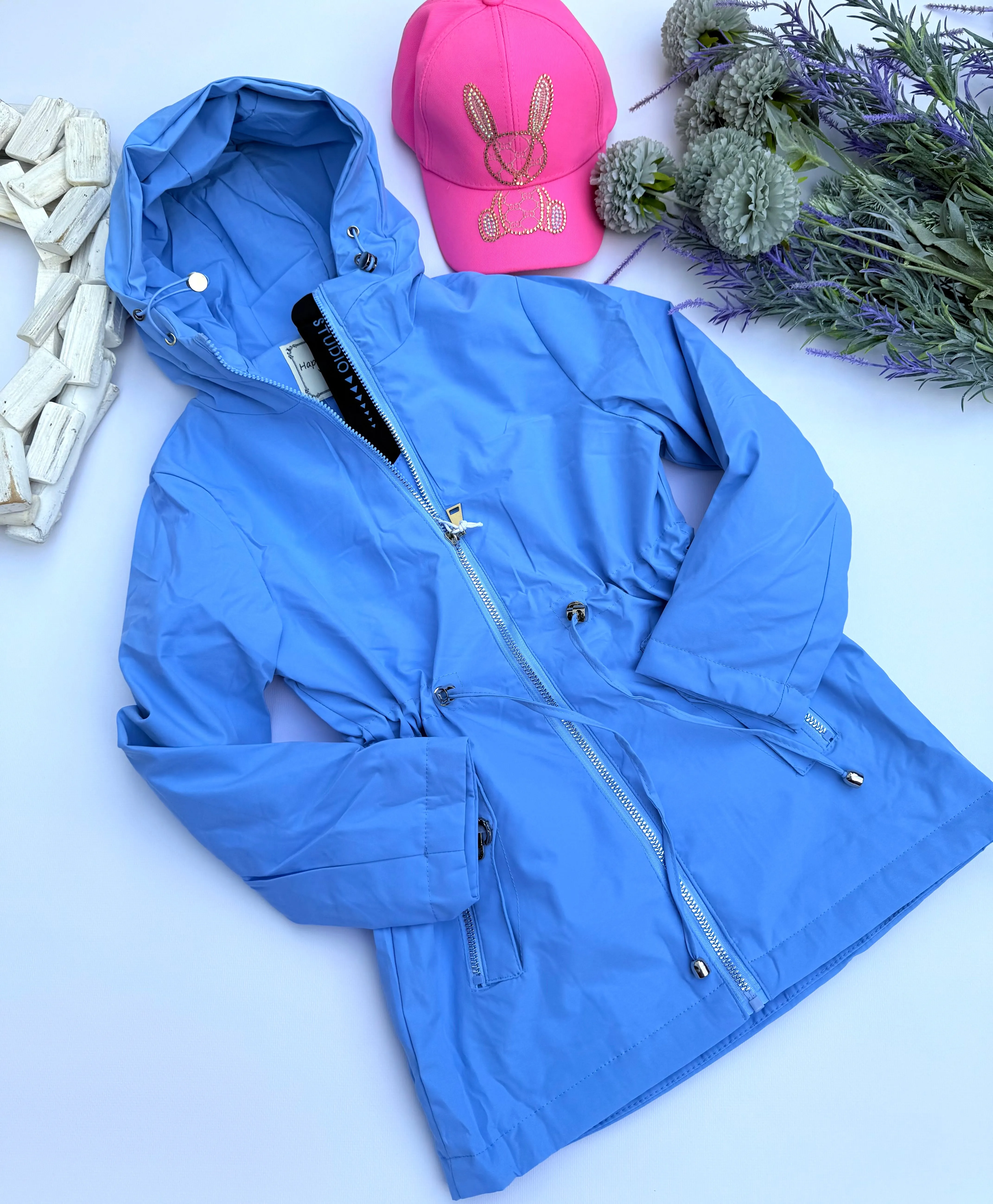 Blue waterproof jacket