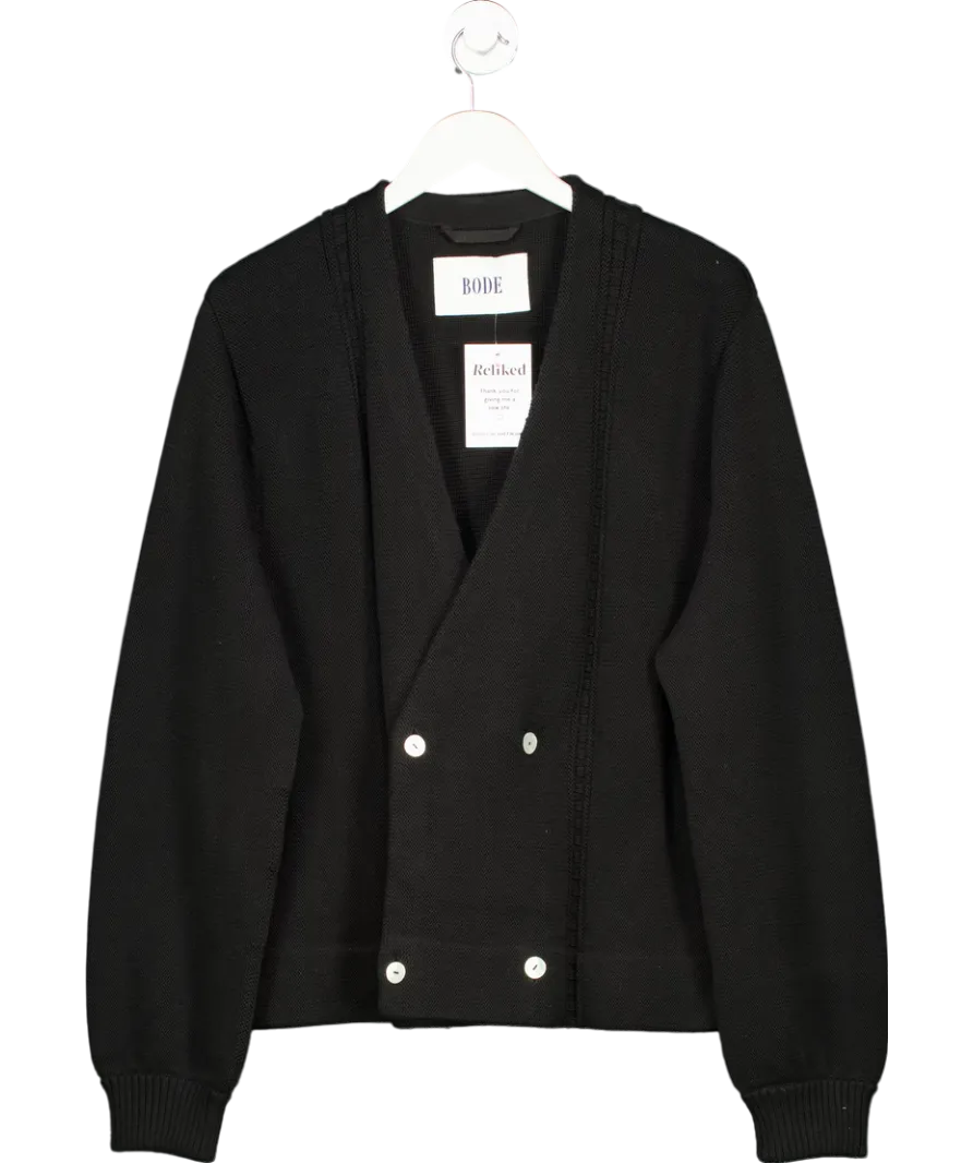 Bode Black Double Breasted Cardigan UK L/XL