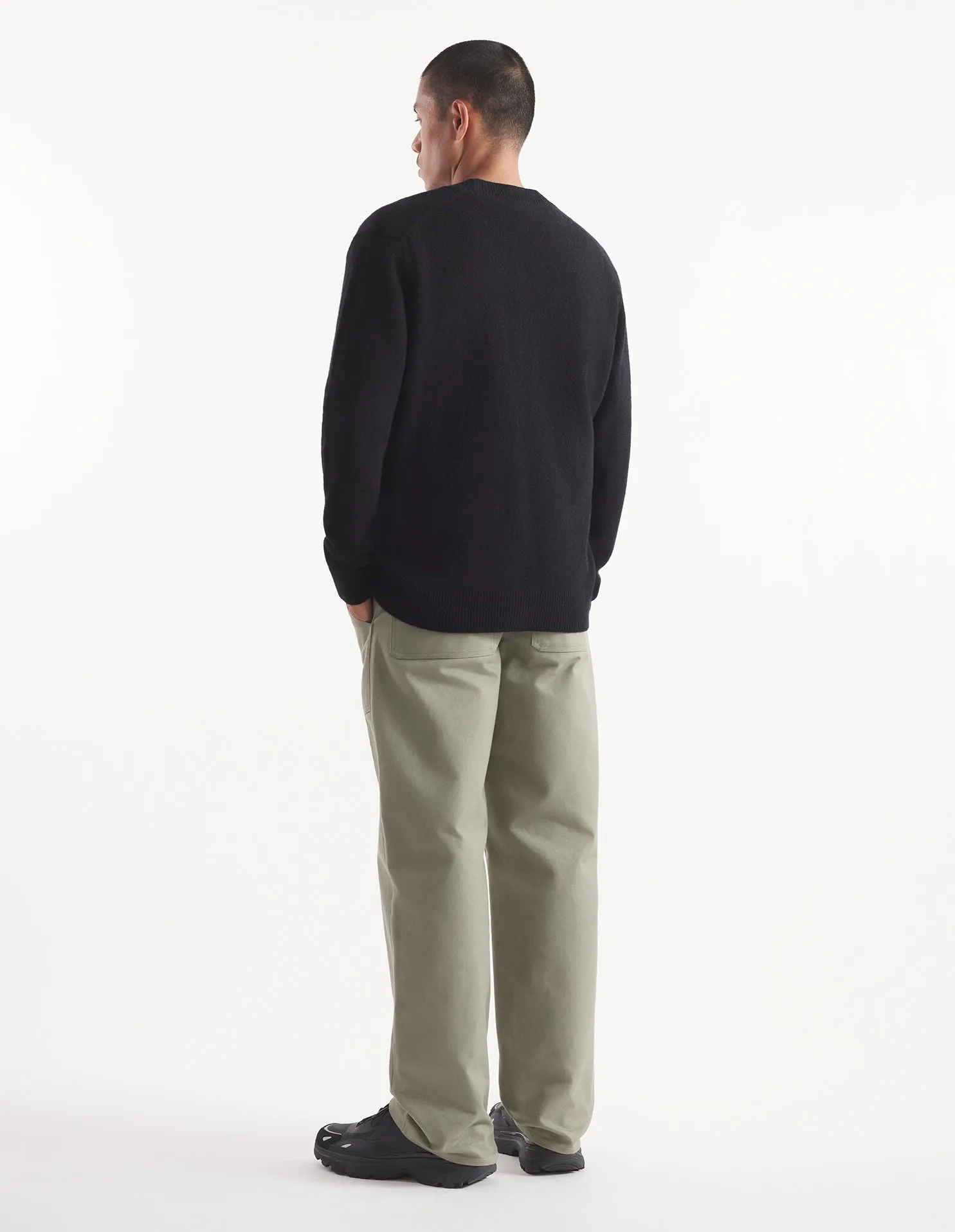 BOLD FOX HEAD PATCH REGULAR CARDIGAN IN LAMBSWOOL