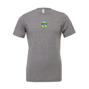 Brazilian Soccer Training (Patch) Bella   Canvas Short Sleeve Triblend T-Shirt Grey