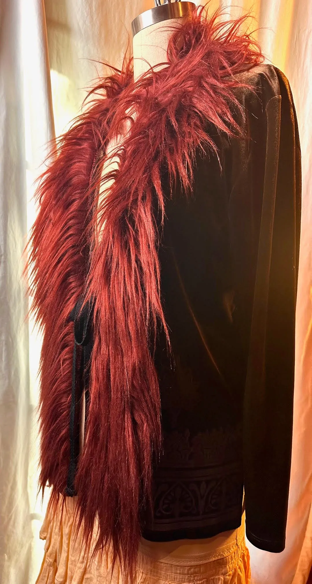 Brown Stretch Velvet Unlined Jacket