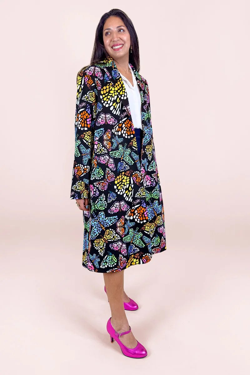 Butterflies Night Midi Coat