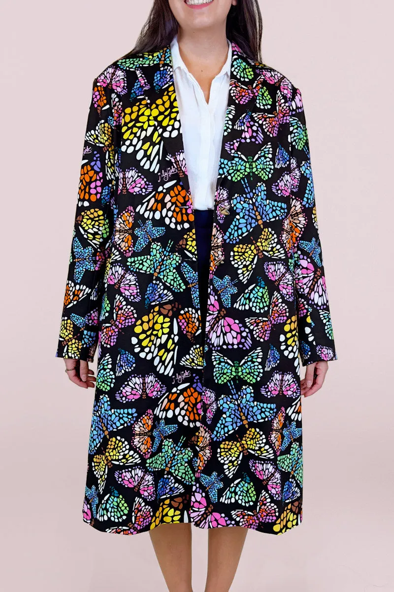 Butterflies Night Midi Coat