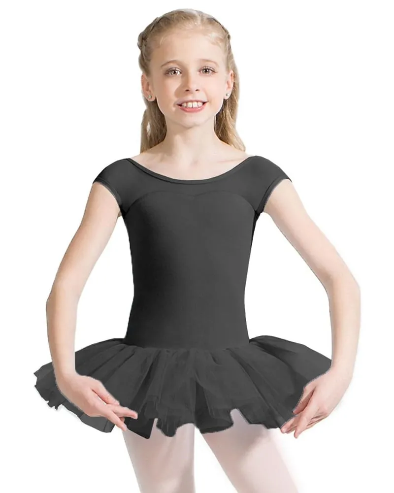Capezio Short Sleeve Keyhole Back Ballet Tutu Dress - 11394C Girls