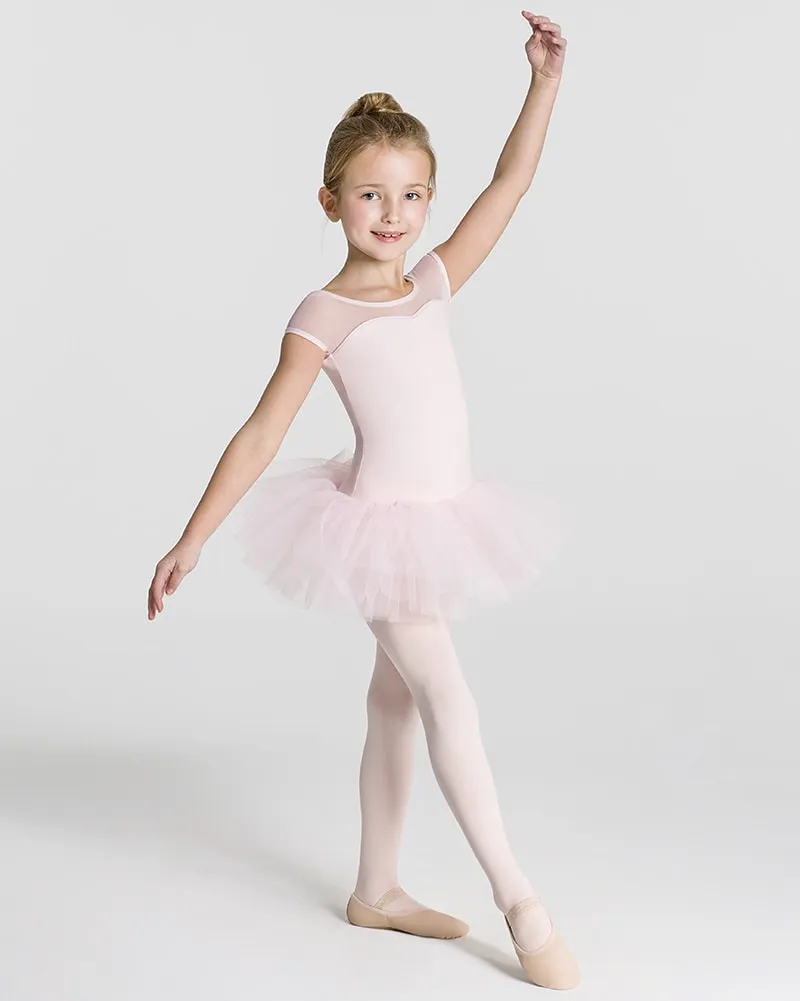 Capezio Short Sleeve Keyhole Back Ballet Tutu Dress - 11394C Girls