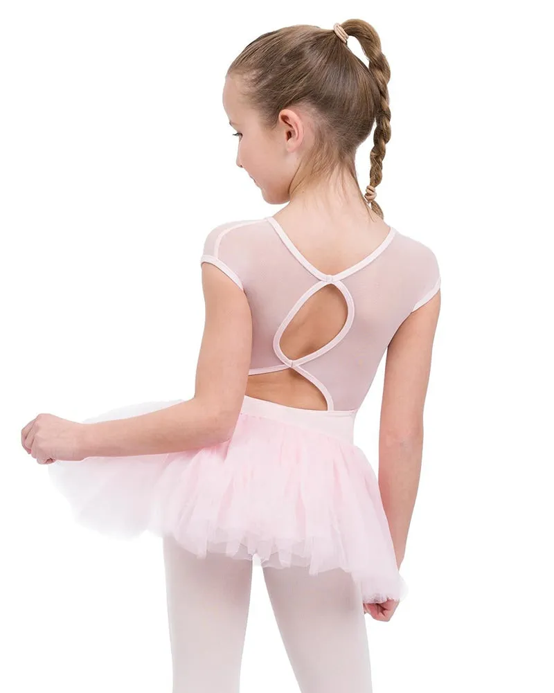 Capezio Short Sleeve Keyhole Back Ballet Tutu Dress - 11394C Girls