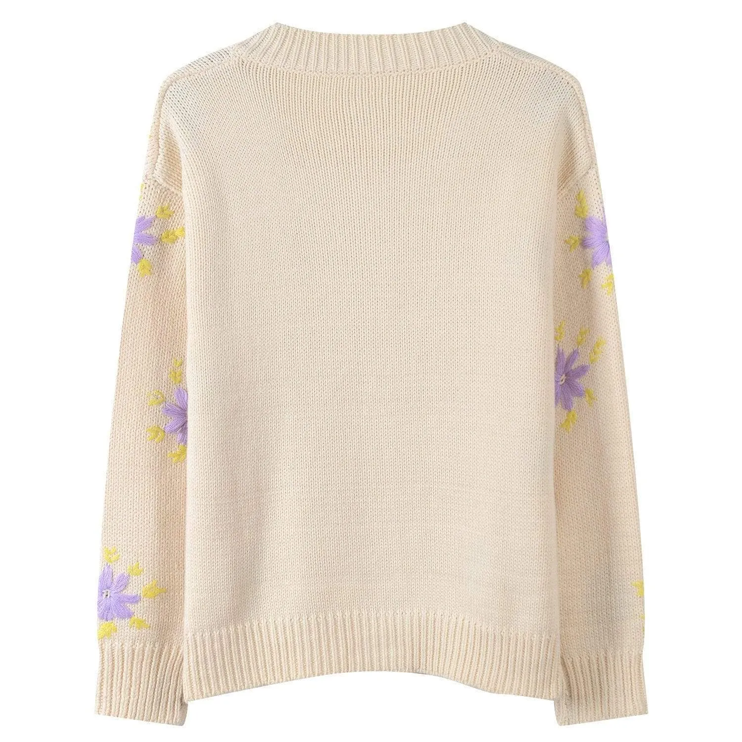 Casual Vintage Embroidered Cardigan