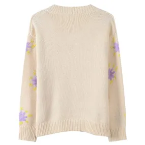 Casual Vintage Embroidered Cardigan