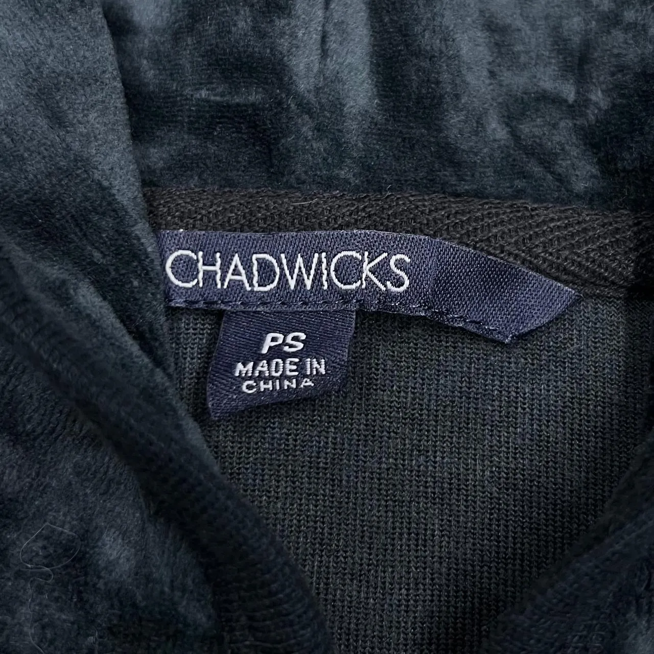 CHADWICKS Y2K Classic Basic Essential Velvet Velour Zip Hooded Tracksuit Top