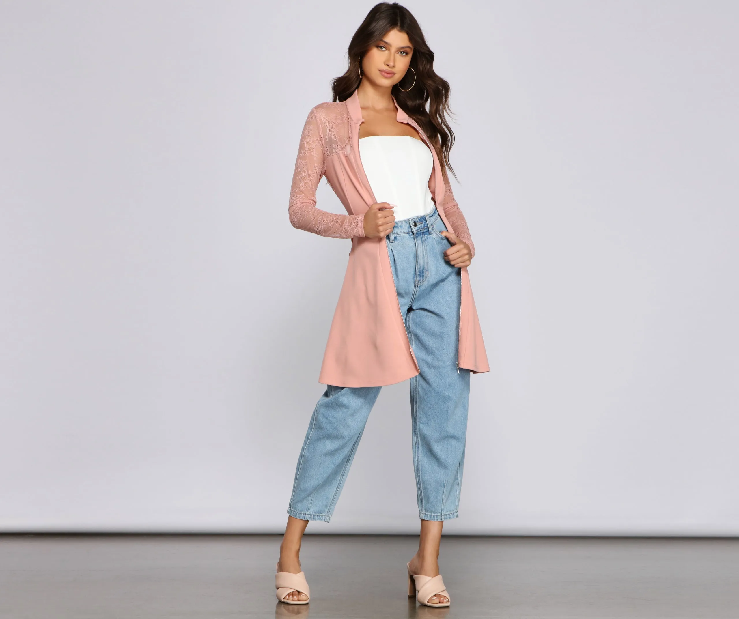 Chic Trendsetter Belted Trench Dress