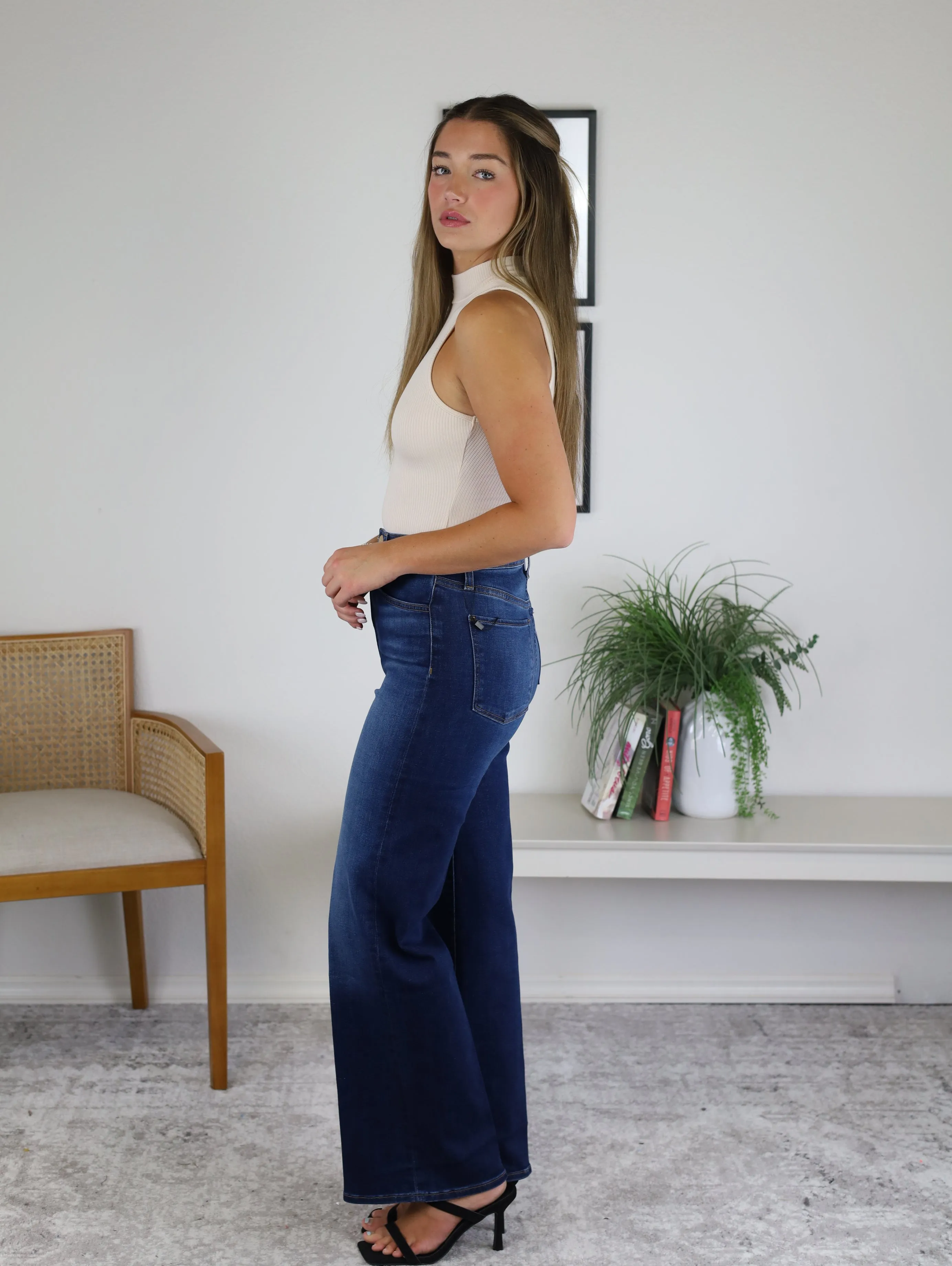 Christine Ribbed Neck Neck Bodysuit - Ecru - Sale