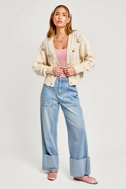 Claire Rose Knitted Sweater Cardigan