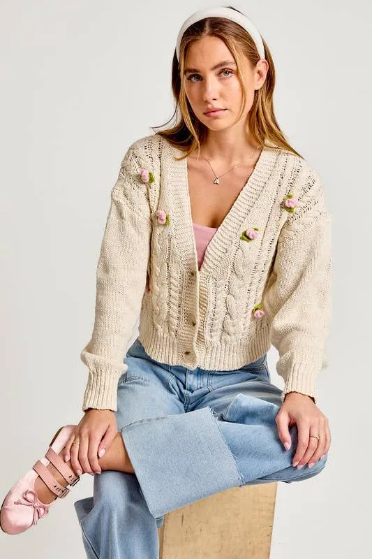 Claire Rose Knitted Sweater Cardigan