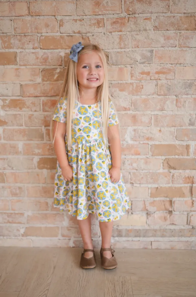 Classic Twirl Dress in Starburst Garden | Pocket Twirl Dress