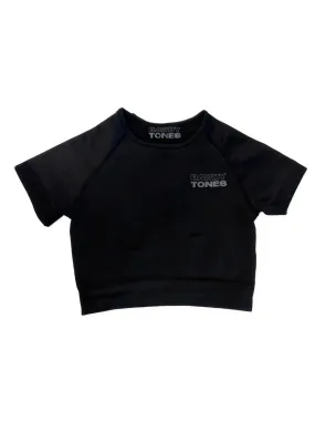 COMPRESSION CROP TOP BLK