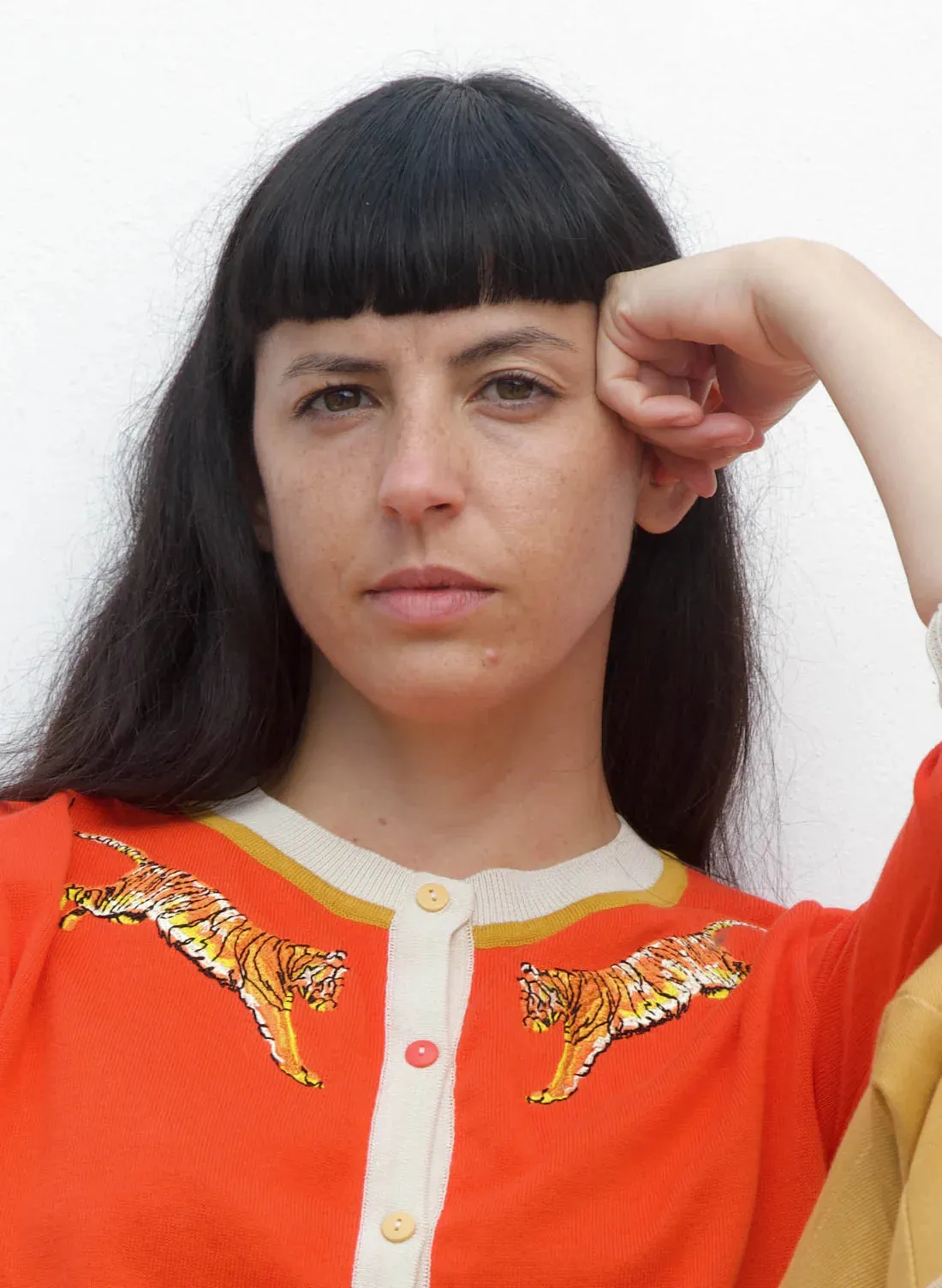 Coral Leaping Tiger Vera Cardigan by Palava
