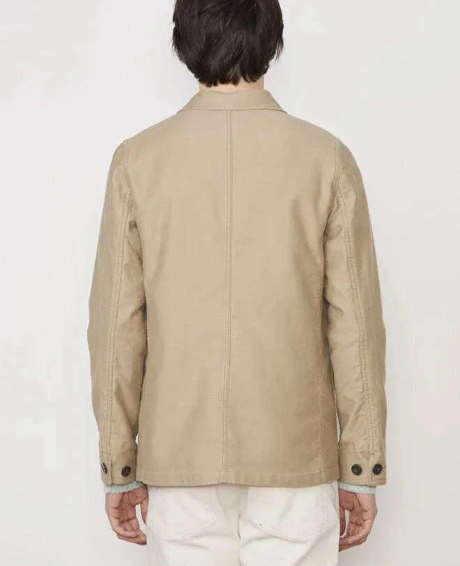 Corentin Jacket french cotton moleskine khaki