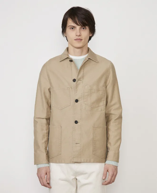 Corentin Jacket french cotton moleskine khaki