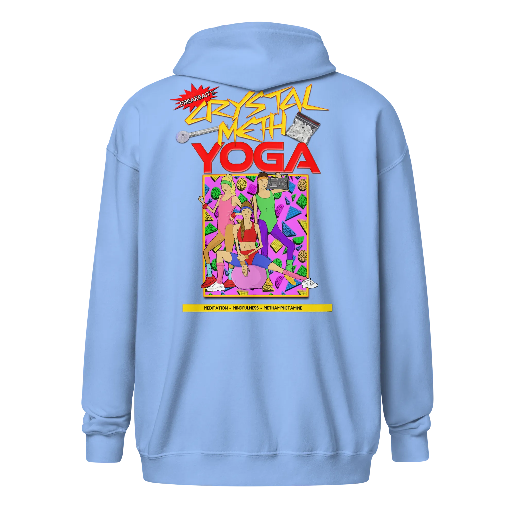 CRYSTAL METH YOGA (backprint zip hoodie)