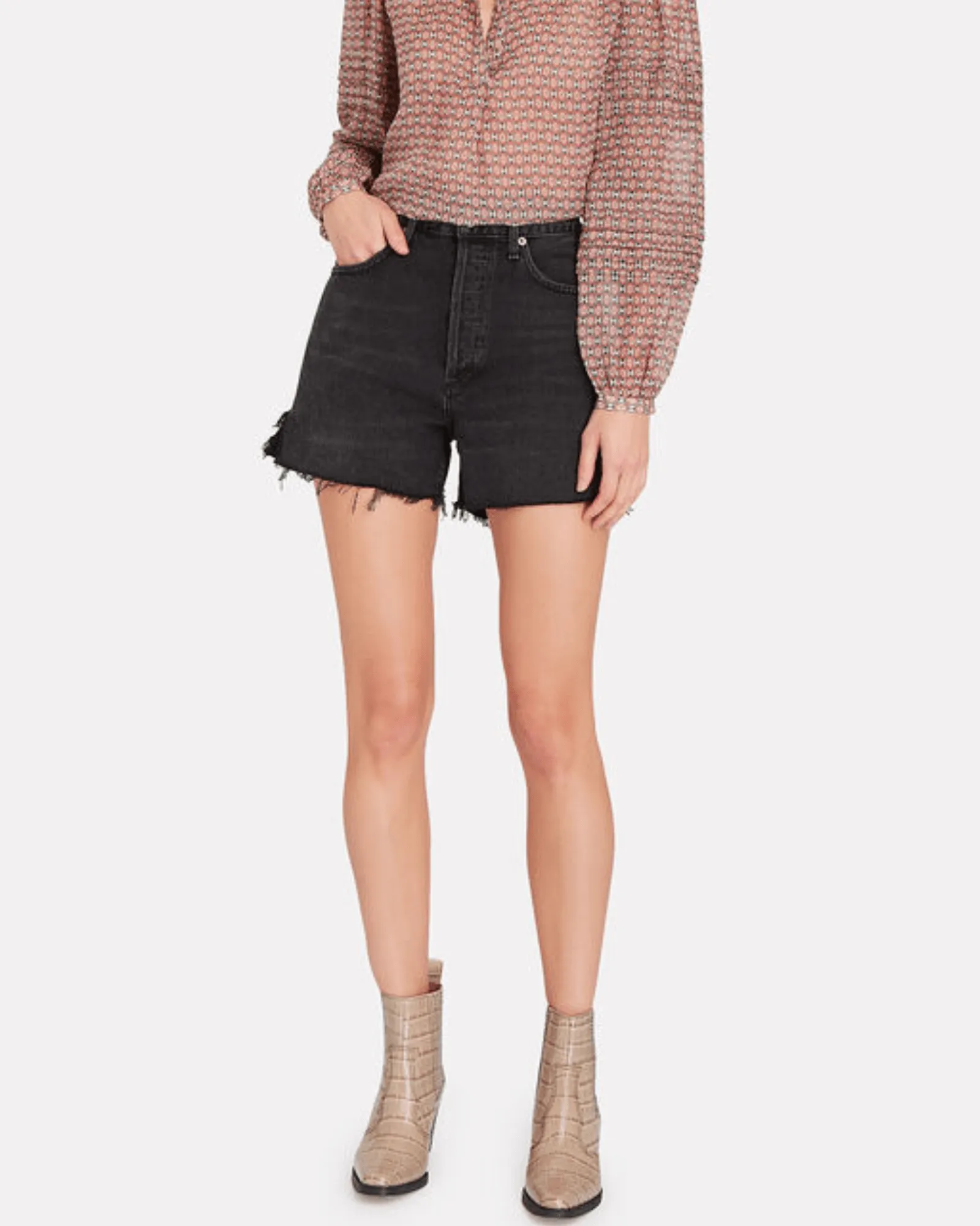 Dee High-Rise Denim Shorts