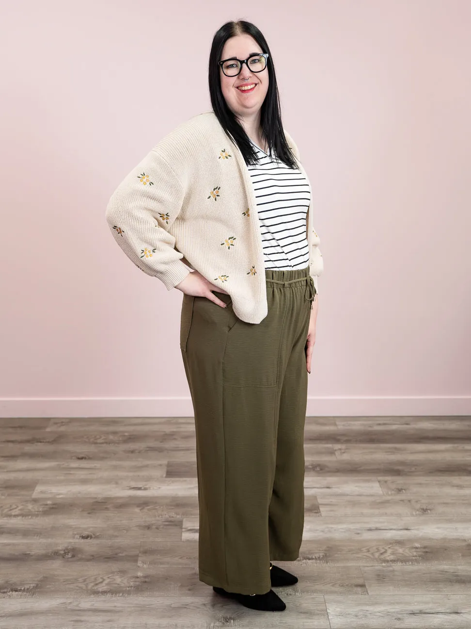 DEX | Airy Embroidered Cardigan | Natural