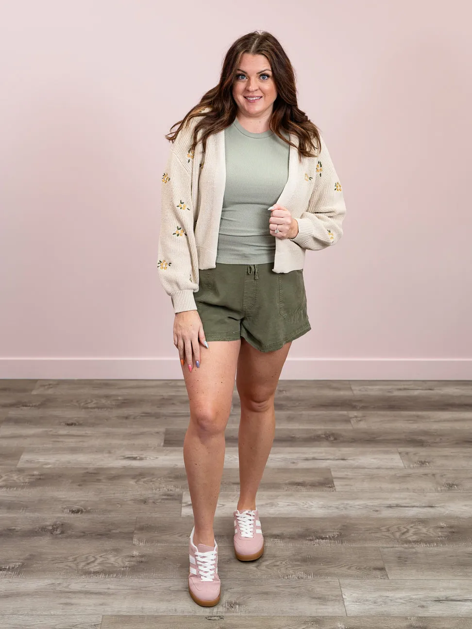DEX | Airy Embroidered Cardigan | Natural
