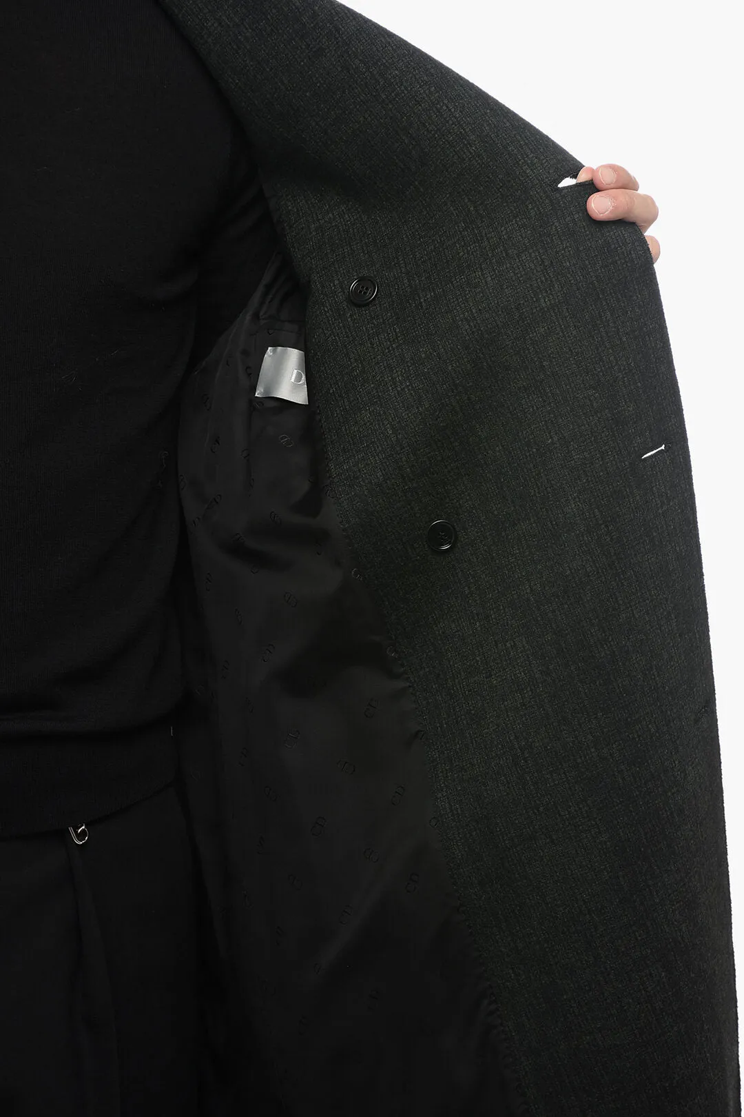 Dior Unlined Double-Breasted Wool Coat