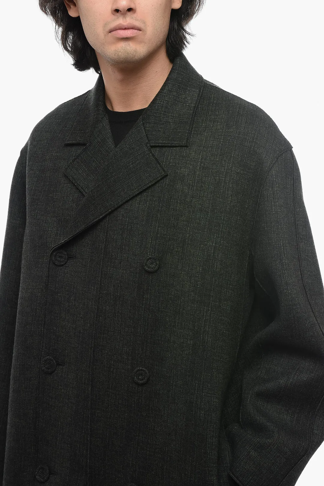 Dior Unlined Double-Breasted Wool Coat