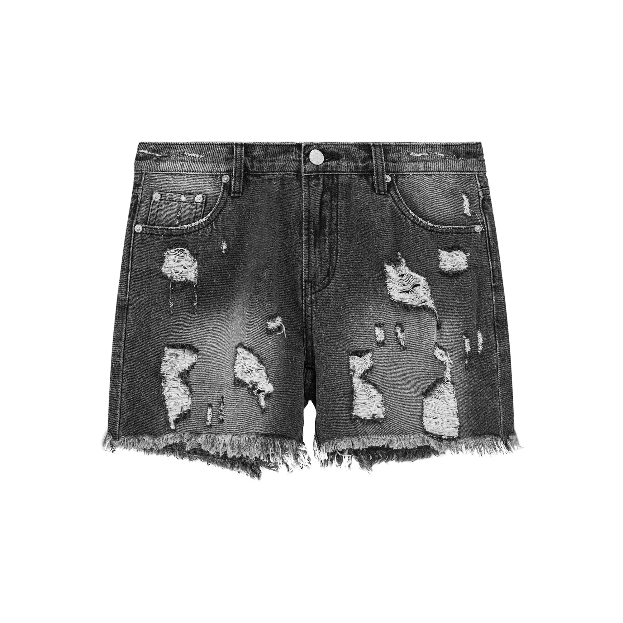 Distressed Denim Shorts