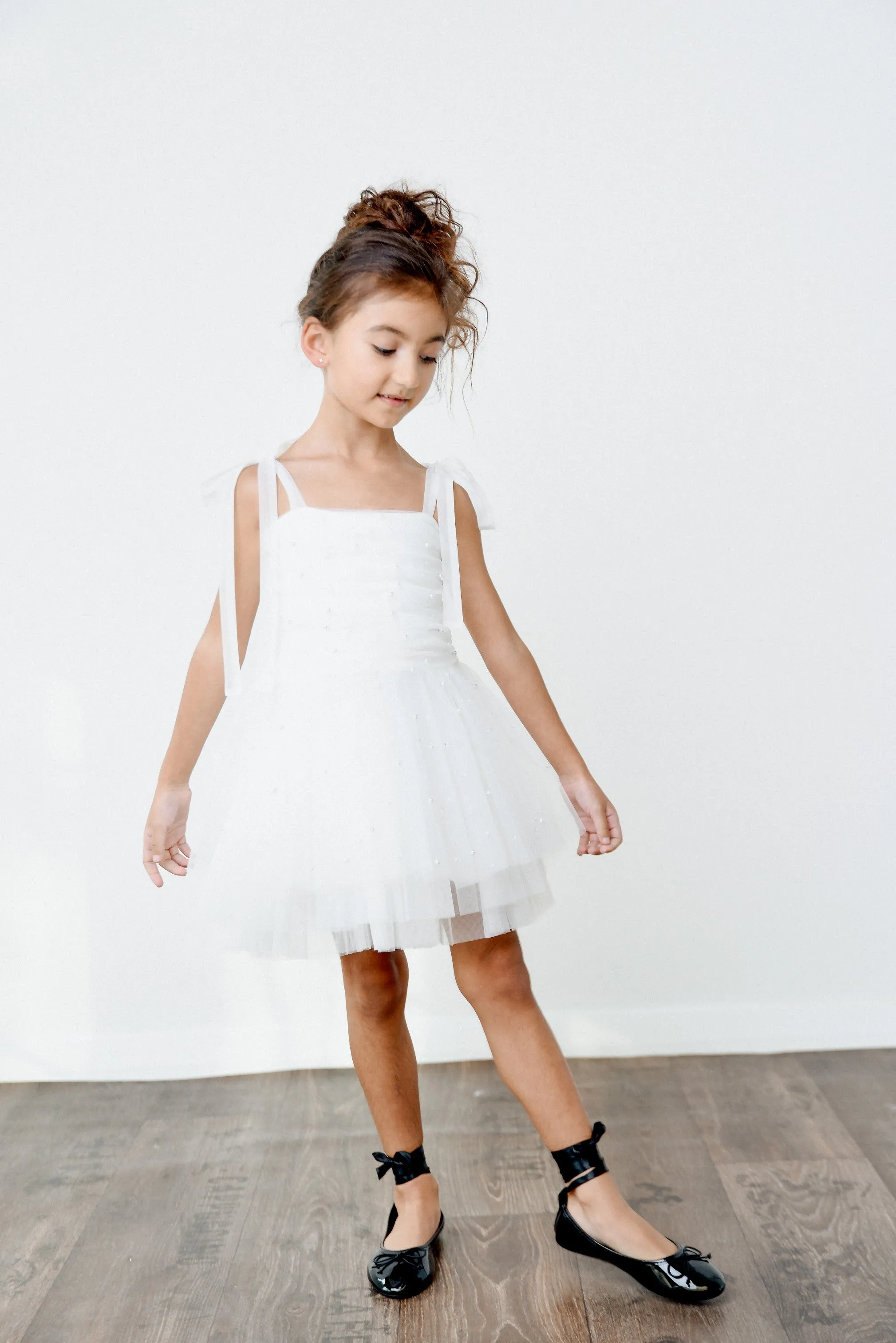 DOLLY® PEARL TULLE BALLERINA DRESS white  ⚪