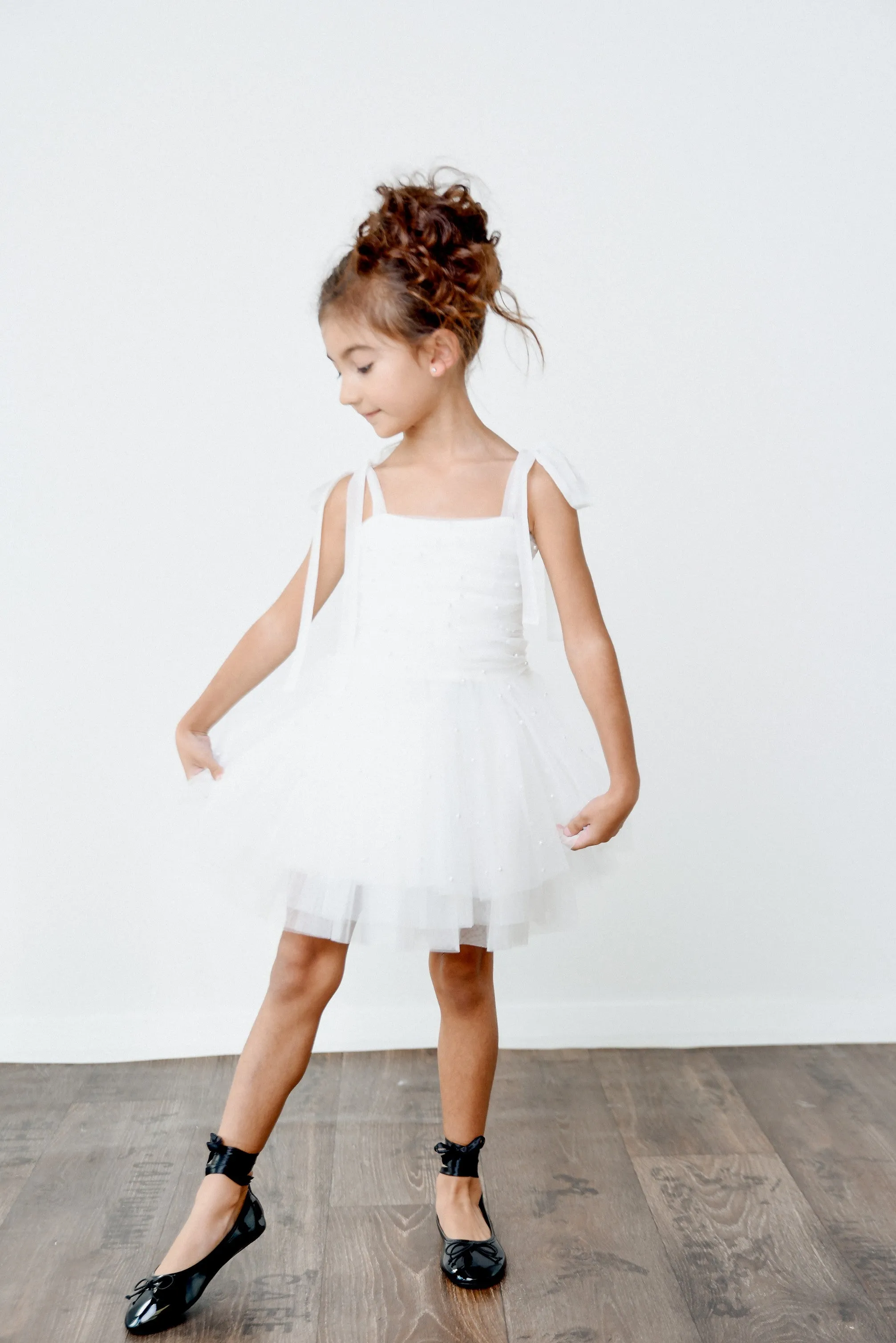 DOLLY® PEARL TULLE BALLERINA DRESS white  ⚪